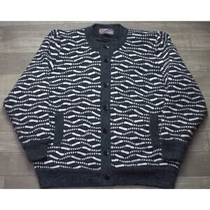 Vintage 70s 80s Wong Kong Co Cardigan Jacket Button Up Fits 3X